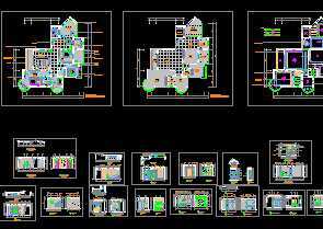 四房两厅高档住宅装修施工图免费下载 - 建筑装修图 - 土木工程网